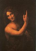  Leonardo  Da Vinci Saint John the Baptist oil on canvas
